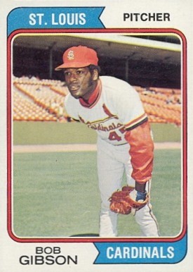 1974 Topps #350 Bob Gibson Baseball Card