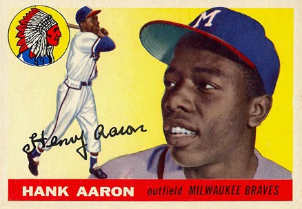 1955 Topps #47 Hank Aaron Baseball Card 1955 Topps #47 Hank Aaron Baseball Card