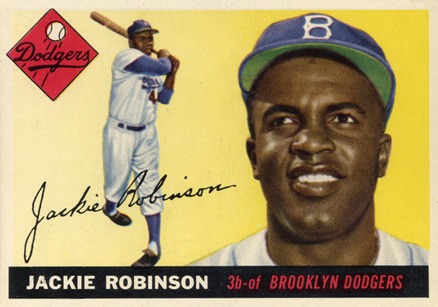 1955 Topps #50 Jackie Robinson Baseball Card 1955 Topps #50 Jackie Robinson Baseball Card