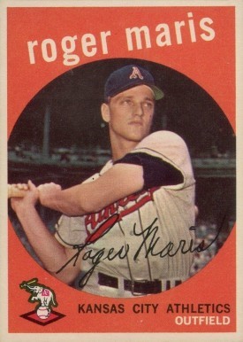 1959 Topps #202 Roger Maris Baseball Card 1959 Topps #202 Roger Maris Baseball Card