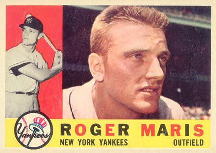 1960 Topps #377 Roger Maris Baseball Card 1960 Topps #377 Roger Maris Baseball Card