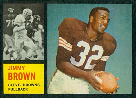1962 Topps #28 Jim Brown Football Card 1962 Topps #28 Jim Brown Football Card