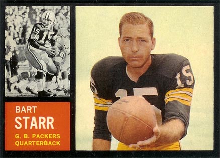 1962 Topps #63 Bart Starr Football Card