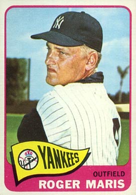 1965 Topps #155 Roger Maris Baseball Card 1965 Topps #155 Roger Maris Baseball Card