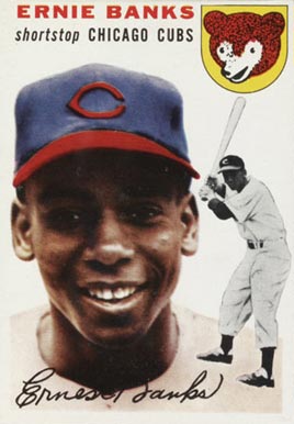 1954 Topps #94 Ernie Banks Rookie Card 1954 Topps #94 Ernie Banks Rookie Card
