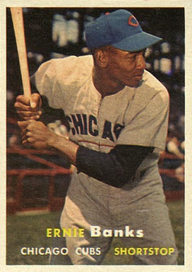 1957 Topps #55 Ernie Banks Baseball Card