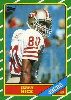 card rice jerry rookie topps cards most football valuable 1986 value sports set links list total number oldsportscards collector ultimate