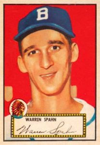 1952 Topps #33 Warren Spahn Baseball Card