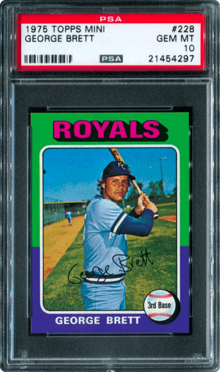 1975 Topps Mini George Brett Rookie Card PSA Gem Mint 10
