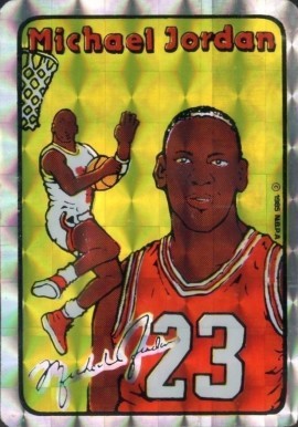 1985 Prism Jewel Stickers #7 Michael Jordan Basketball Card