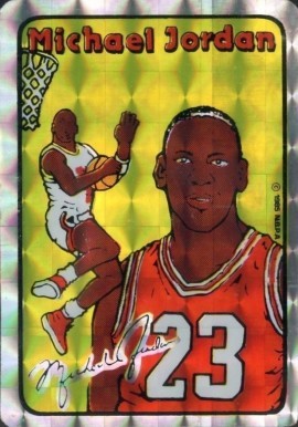 1985 Prism Jewel Stickers #7 Michael Jordan Basketball Card 1985 Prism Jewel Stickers #7 Michael Jordan Basketball Card