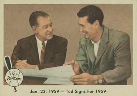 1959 Fleer Ted Williams Signs For 1959 #68 Ted Williams Baseball Card