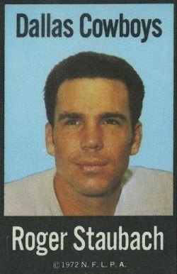 1972 NFLPA Iron Ons #32 Roger Staubach Football Card