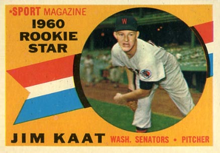 1960 Topps #136 Jim Kaat Rookie Card 1960 Topps #136 Jim Kaat Rookie Card