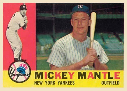1960 Topps #350 Mickey Mantle Baseball Card