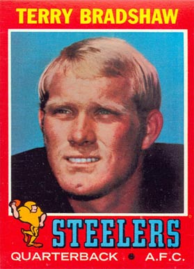 1971 Topps #156 Terry Bradshaw Rookie Card 1971 Topps #156 Terry Bradshaw Rookie Card