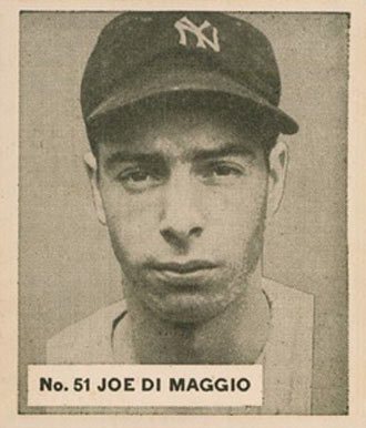 1936 Goudey World Wide Gum #51 Joe DiMaggio Baseball Card 1936 Goudey World Wide Gum #51 Joe DiMaggio Baseball Card