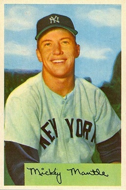 1954 Bowman #65 Mickey Mantle Baseball Card