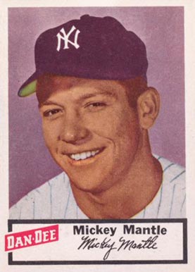1954 Dan Dee Potato Chips #17 Mickey Mantle Baseball Card 1954 Dan Dee Potato Chips #17 Mickey Mantle Baseball Card