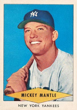 1954 Red Heart Dog Food #18 Mickey Mantle Baseball Card