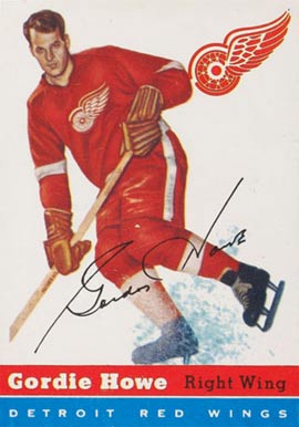 1954 Topps #8 Gordie Howe Hockey Card 1954 Topps #8 Gordie Howe Hockey Card