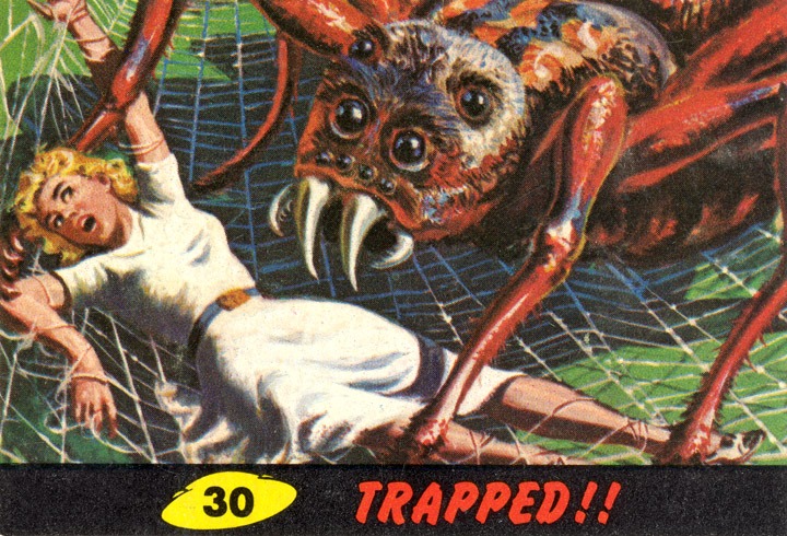 1962 Topps Mars Attacks Card #30 Trapped!! 1962 Topps Mars Attacks Card #30 Trapped!!