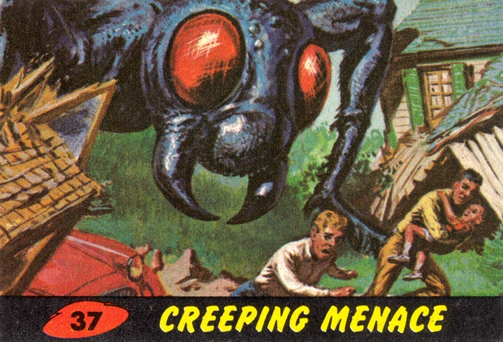 1962 Topps Mars Attacks Card #37 Creeping Menace 1962 Topps Mars Attacks Card #37 Creeping Menace