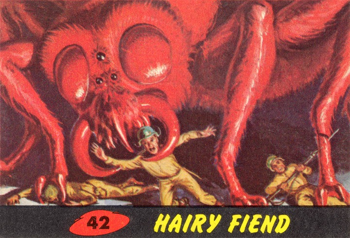 1962 Topps Mars Attacks Card #42 Hairy Fiend 1962 Topps Mars Attacks Card #42 Hairy Fiend