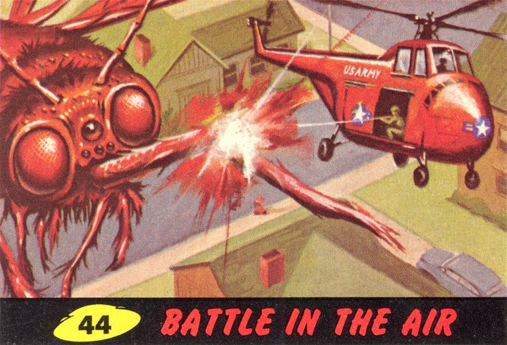 1962 Topps Mars Attacks Card #44 Battle In The Air 1962 Topps Mars Attacks Card #44 Battle In The Air
