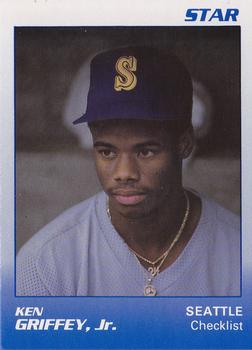 1989 Star Ken Griffey Jr. Blue:White Yellow Back #1 Ken Griffey Jr. Baseball Card 1989 Star Ken Griffey Jr. Blue:White Yellow Back #1 Ken Griffey Jr. Baseball Card