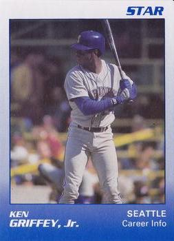 1989 Star Ken Griffey Jr. Blue:White Yellow Back #3 Ken Griffey Jr. Baseball Card 1989 Star Ken Griffey Jr. Blue:White Yellow Back #3 Ken Griffey Jr. Baseball Card