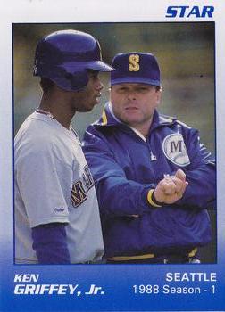 1989 Star Ken Griffey Jr. Blue:White Yellow Back #4 Ken Griffey Jr. Baseball Card