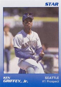 1989 Star Ken Griffey Jr. Blue:White Yellow Back #6 Ken Griffey Jr. Baseball Card 1989 Star Ken Griffey Jr. Blue:White Yellow Back #6 Ken Griffey Jr. Baseball Card