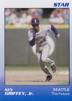 1989 Star Ken Griffey Jr. Blue:White Yellow Back #9 Ken Griffey Jr. Baseball Card 1989 Star Ken Griffey Jr. Blue:White Yellow Back #9 Ken Griffey Jr. Baseball Card