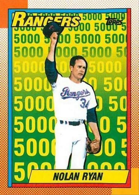 1990 Topps #5 Nolan Ryan (The Rangers Years) Baseball Card 1990 Topps #5 Nolan Ryan (The Rangers Years) Baseball Card