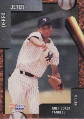 1992 Fleer Pro Cards Gulf Coast Yankees Derek Jeter Baseball Card 1992 Fleer Pro Cards Gulf Coast Yankees Derek Jeter Baseball Card