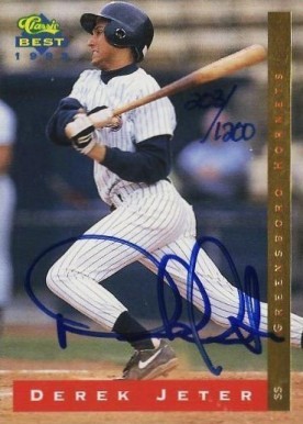 1993 Classic Best Autographs #AU4 Derek Jeter Baseball Card 1993 Classic Best Autographs #AU4 Derek Jeter Baseball Card