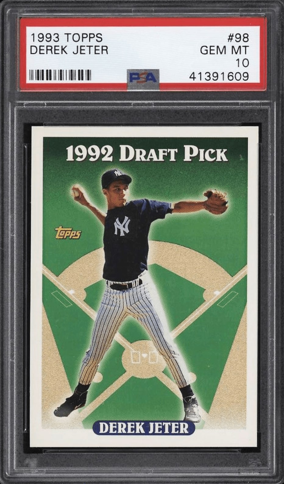 1993 Topps #98 Derek Jeter Baseball Card Graded PSA 10