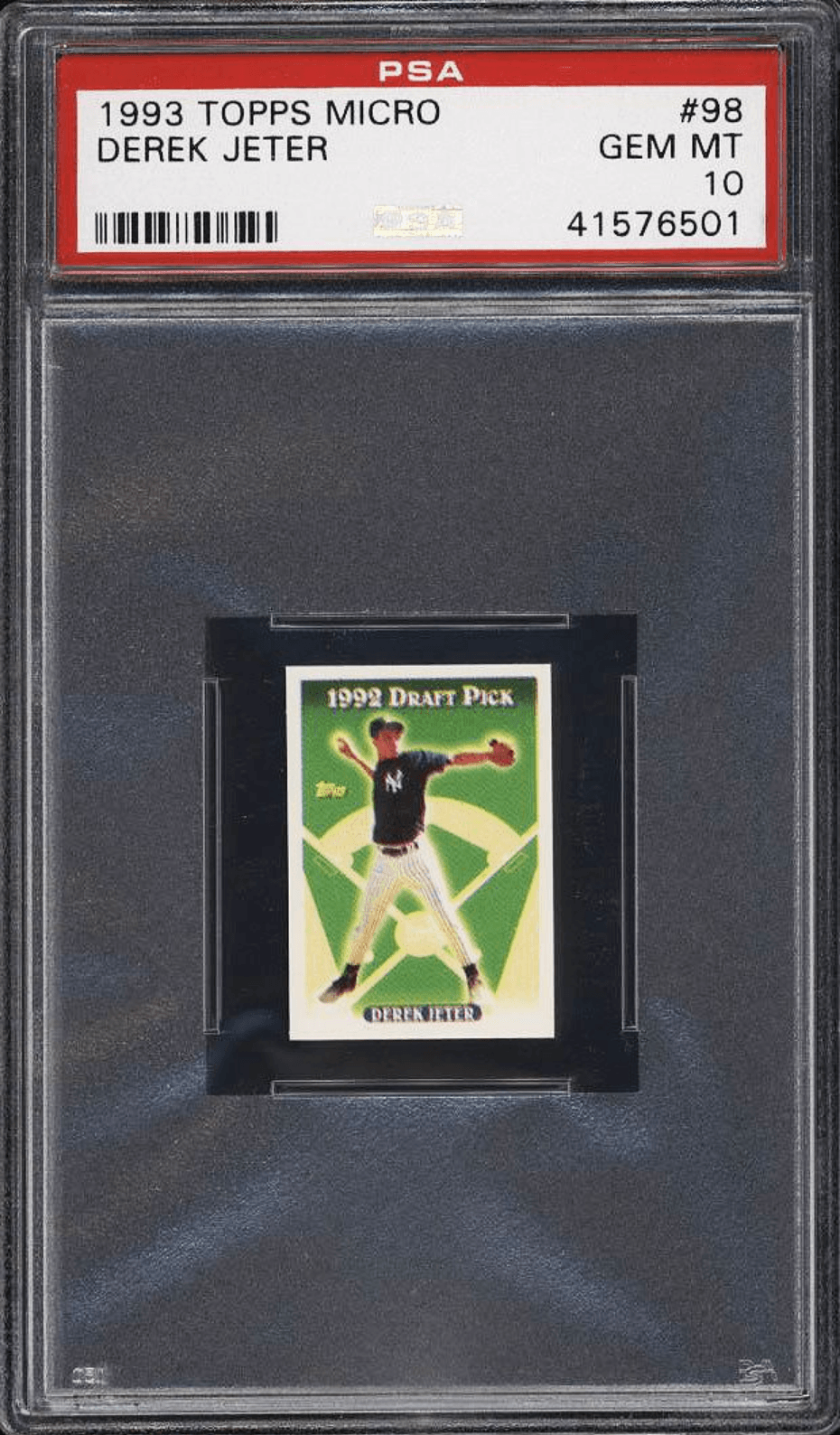 1993 Topps Micro #98 Derek Jeter Baseball Card Graded PSA 10