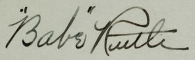 Babe Ruth Autograph With Babe in Quotes Babe Ruth Autograph With Babe in Quotes