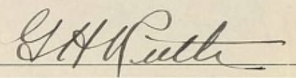 G H Ruth Autograph