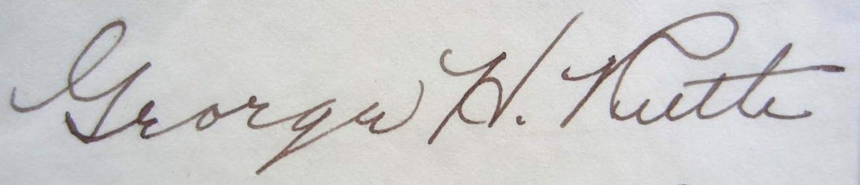 George H Ruth Autograph George H Ruth Autograph