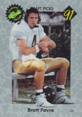 1991 Classic #30 Brett Favre Football Card 1991 Classic #30 Brett Favre Football Card