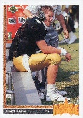 1991 Upper Deck #18 Brett Favre Football Card 1991 Upper Deck #18 Brett Favre Football Card