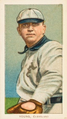 1909 T206 Glove Showing Cy Young Baseball Card