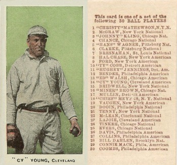 1910 E98 Set of 30 Cy Young Baseball Card
