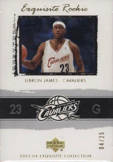 2003 Exquisite Collection #78 Gold Lebron James Basketball Card