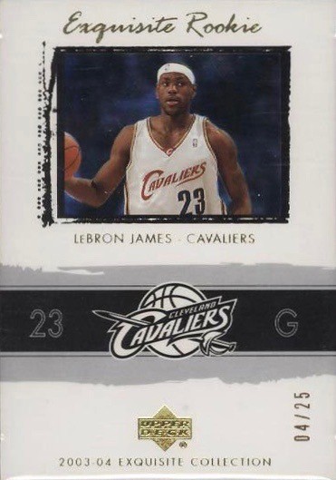 2003 Exquisite Collection #78 Gold Lebron James Basketball Card 2003 Exquisite Collection #78 Gold Lebron James Basketball Card