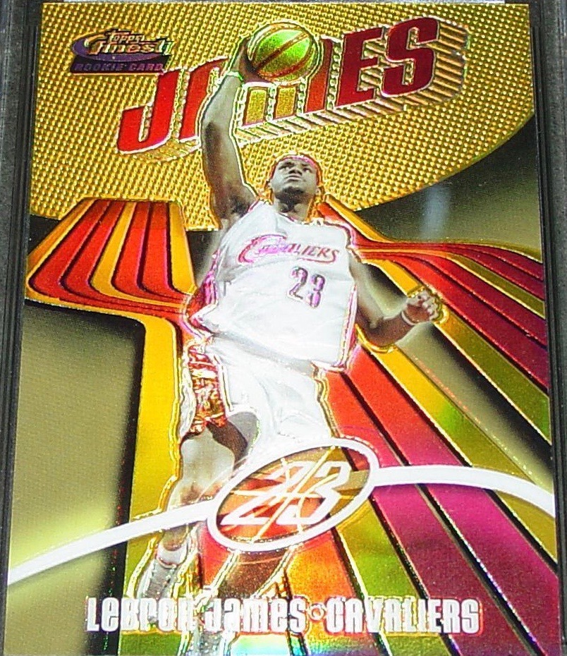 2003 Finest #133 Gold Refractor Lebron James Basketball Card 2003 Finest #133 Gold Refractor Lebron James Basketball Card