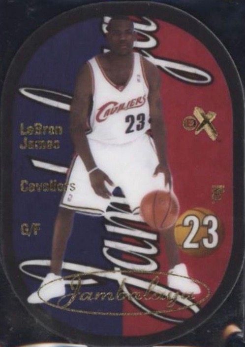 2003 Fleer E-X Jambalaya #1 Lebron James Basketball Card